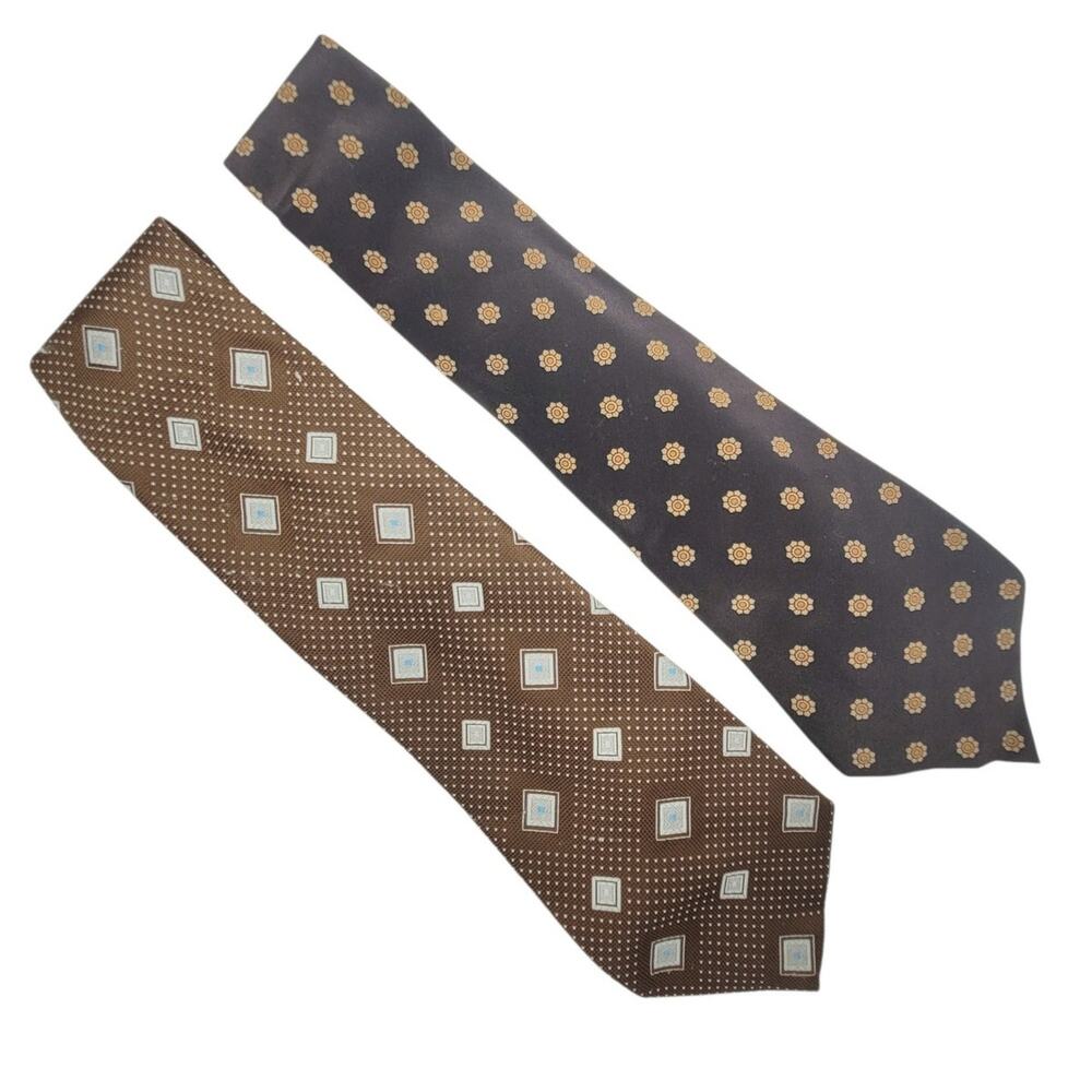 I. Magnin Bullock's Vintage Wide Tie Lot Floral Medallion Classic
